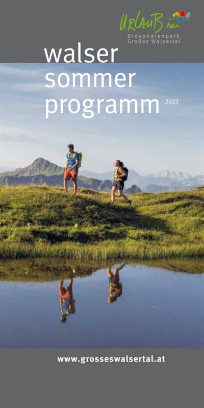 Download Broschüre Sommerprogramm des UNESCO Biosphärenpark Großes Walsertal 2023